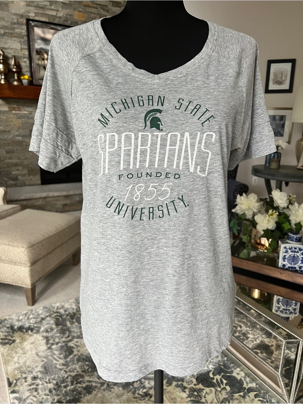 Champion Gray Michigan State University Tee